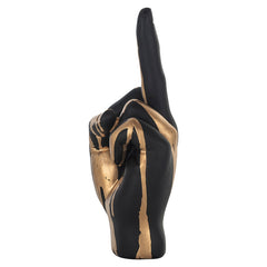 Deco object hand digitus (Black/gold) - Richmond Interiors