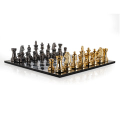 Decoratief spel Saray black/gold chessboard - Richmond Interiors