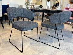 Quadrotta eetkamerstoel Bouclé Antraciet - Calligaris