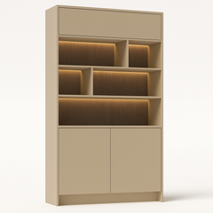 Curri wandkast met houten achterwand en LED - Abitare Collection