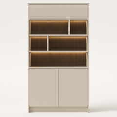 Curri wandkast met houten achterwand en LED - Abitare Collection