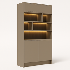 Curri wandkast met houten achterwand en LED - Abitare Collection