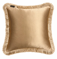 Elise shine fringe sierkussen 45x45 - Brons Sierkussens