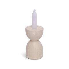 Travertine Candle Holder Ø8x14cm - Mooisa