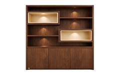 Dubai vakkenkast 260x45x240 cm incl spots - Abitare Collection