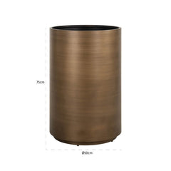 Plantenbak Dira brushed gold 50Ø - Richmond Interiors