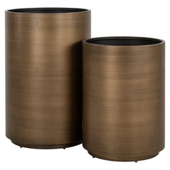 Plantenbak Dira brushed gold 50Ø - Richmond Interiors