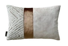 Woody strook sierkussen 45x30 - Brons Sierkussens