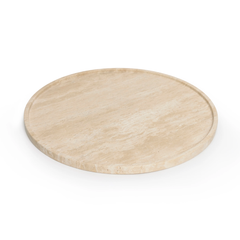 Travertine dienblad rond 45cm met rand - Mooisa