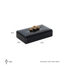 Storage box Nina small (Black) - Richmond Interiors