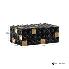 Storage box Velicia black/gold - Richmond Interiors