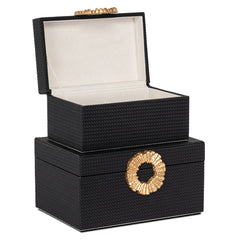 Opbergdoos Amal black/gold small - Richmond Interiors