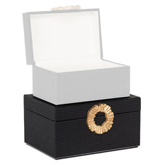 Opbergdoos Amal black/gold large - Richmond Interiors