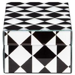 Opbergdoos Silas black/white small - Richmond Interiors