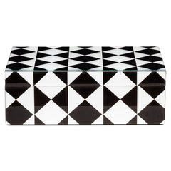 Opbergdoos Silas black/white large - Richmond Interiors
