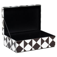 Opbergdoos Silas black/white large - Richmond Interiors