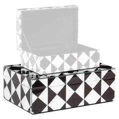 Opbergdoos Silas black/white large - Richmond Interiors