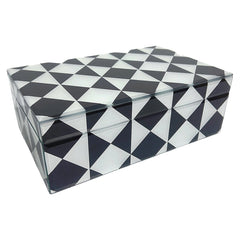 Storage box Silas black/white large - Richmond Interiors