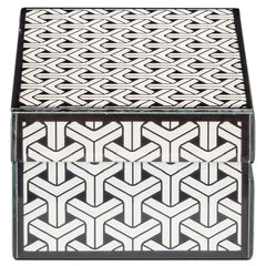 Opbergdoos Feliz black/white small - Richmond Interiors