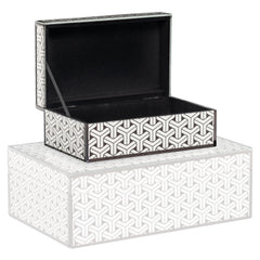 Opbergdoos Feliz black/white small - Richmond Interiors