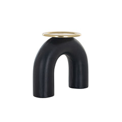 Candle holder Femke big (Black/gold) - Richmond Interiors