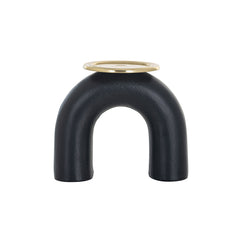 Candle holder Femke big (Black/gold) - Richmond Interiors