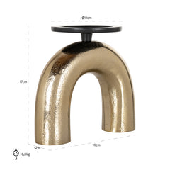 Candle holder Jadey small (Black/gold) - Richmond Interiors