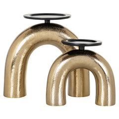 Candle holder Jadey small (Black/gold) - Richmond Interiors