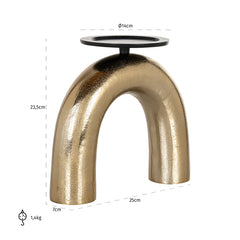 Candle holder Jadey big (Black/gold) - Richmond Interiors