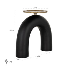 Candle holder Livi big (Black/gold) - Richmond Interiors