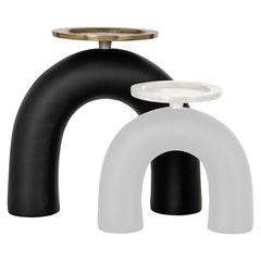 Candle holder Livi big (Black/gold) - Richmond Interiors