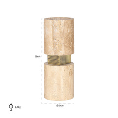 Candle holder Boaz big (Beige) - Richmond Interiors