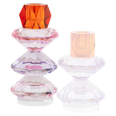 Candle holder Yalena pink large - Richmond Interiors
