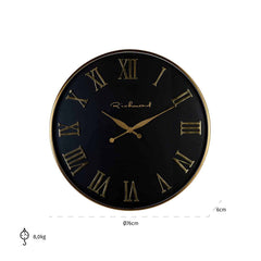 Clock Deonne round gold (Gold) - Richmond Interiors