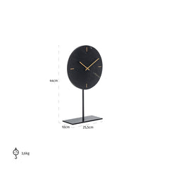 Clock Brett on standard black (Black) - Richmond Interiors