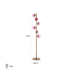 Floor Lamp Zola pink (Pink) - Richmond Interiors