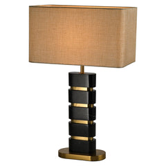 Tischlampe Levina inkl. Lampenschirm (Black/gold) - Richmond Interiors