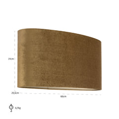 Lampenkap Addy  gold velvet, ovaal (Gold) - Richmond Interiors