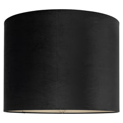 Lampenkap Maddy black velvet, cilinder (Black) - Richmond Interiors