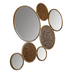 Mirror Isaiha with 4 round mirrors big (Gold) - Richmond Interiors