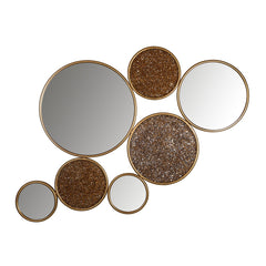 Mirror Isaiha with 4 round mirrors big (Gold) - Richmond Interiors