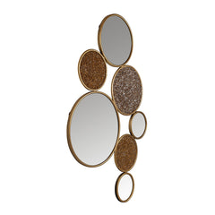 Mirror Isaiha with 4 round mirrors big (Gold) - Richmond Interiors