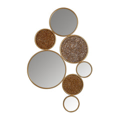 Mirror Isaiha with 4 round mirrors big (Gold) - Richmond Interiors