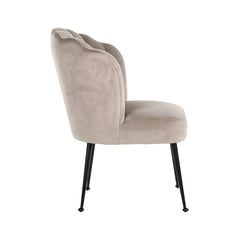 Stoel Pippa khaki velvet / black (Quartz Khaki 903) - Richmond Interiors