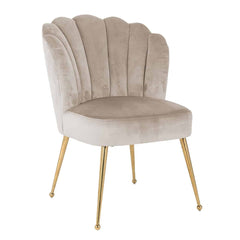 Stoel Pippa khaki velvet / gold (Quartz Khaki 903) - Richmond Interiors