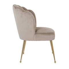 Stoel Pippa khaki velvet / gold (Quartz Khaki 903) - Richmond Interiors