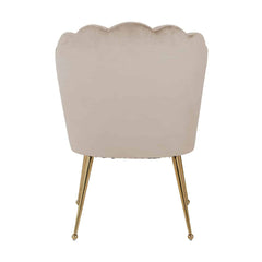 Stoel Pippa khaki velvet / gold (Quartz Khaki 903) - Richmond Interiors