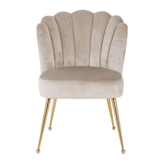 Stoel Pippa khaki velvet / gold (Quartz Khaki 903) - Richmond Interiors