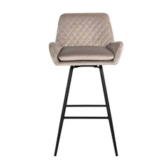 Bar stool Linsey swivel khaki velvet (Quartz Khaki 903) - Richmond Interiors