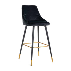 Bar stool Imani black velvet (Quartz Black 800) - Richmond Interiors